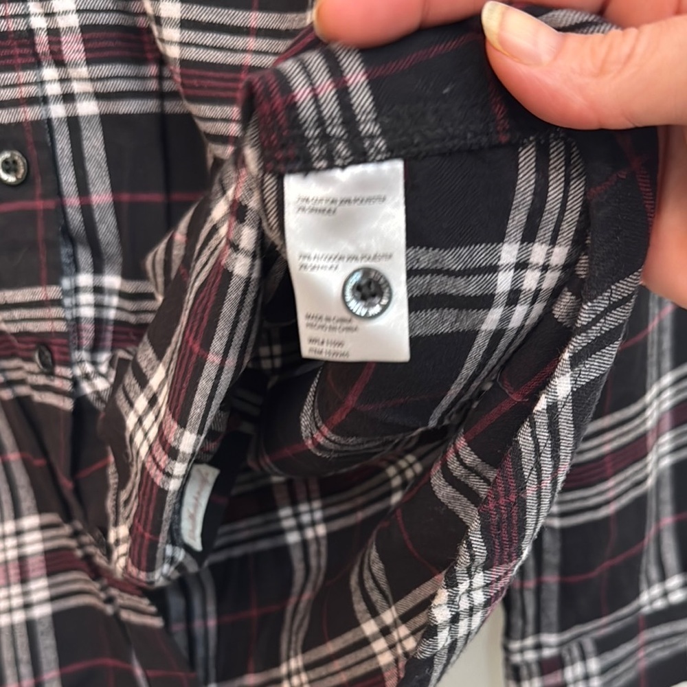 Original Weatherproof Vintage Button Down Plaid Flannel Shirt Size L. Cabincore - Picture 6 of 8